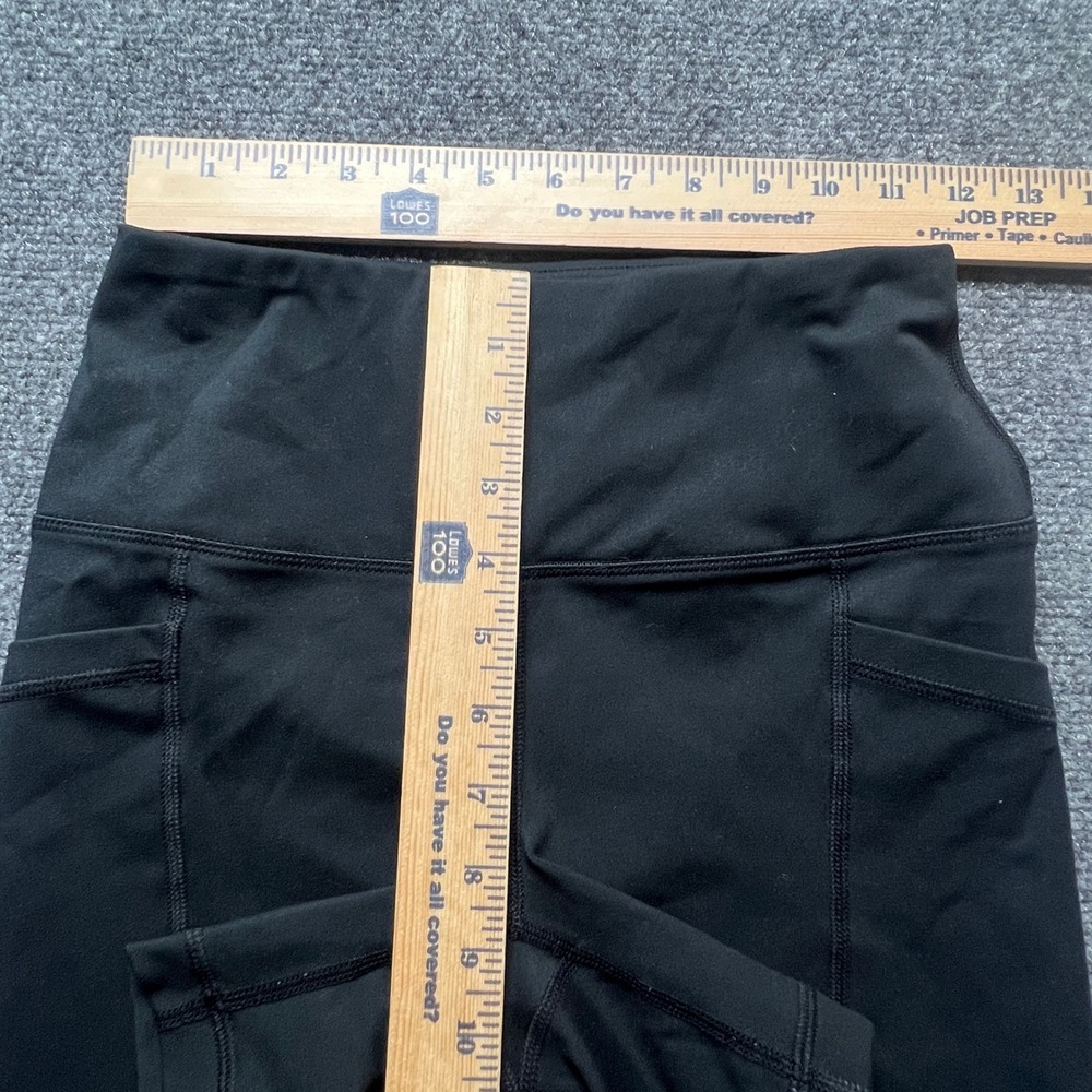 Yogalicious Lux Black High Waisted Biker Shorts with Side Pockets Size Small - Picture 2 of 8